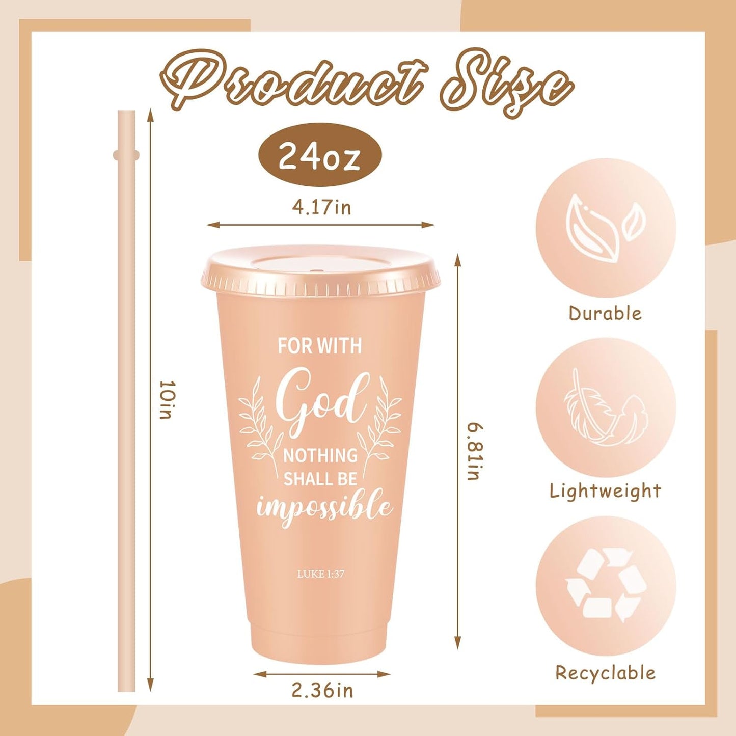 Uiifan 30 Pcs Christian Gifts Cups Bulk for Women, 24oz Bible Verse Christian Tumblers with Lids and Straw, Religious Church Gifts for Mother's Day (Fresh Color,Bible)