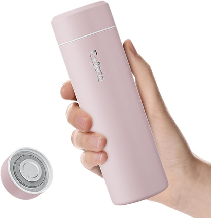 【Upgraded】Exllena Small Insulated Water Bottle 12 oz/350ml– Mini Insulated Water Bottle for Hot & Cold Drinks, Perfect Small Water Bottle for Travel, Purse...(Greyish Blue)