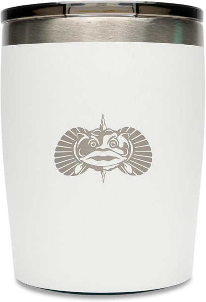 Toadfish Non-tipping 10oz Double Wall Insulated Stainless Steel Rocks Tumbler w/ East Slide Lid - Graphite