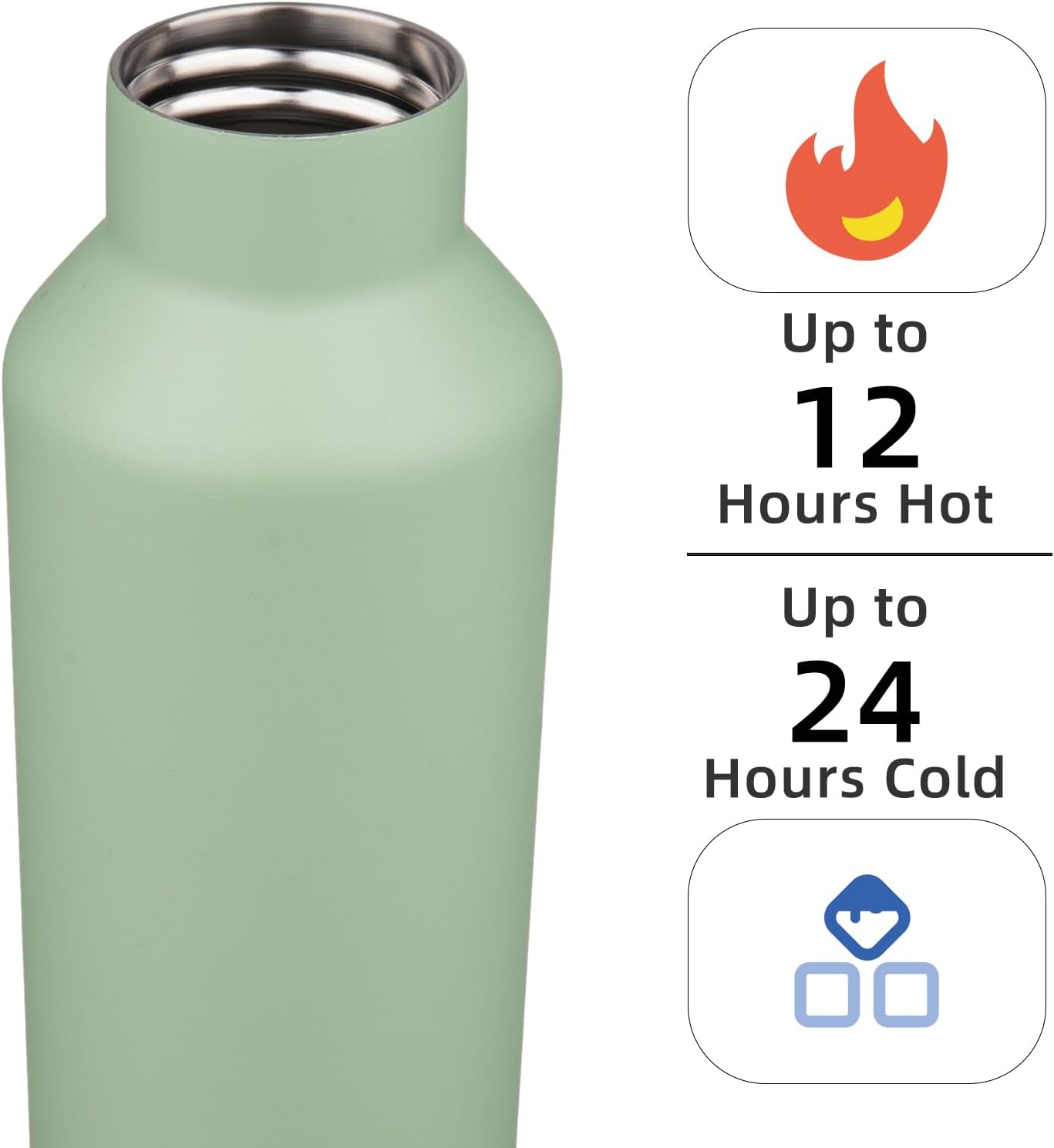 Konokyo Insulated Water Bottle with Straw,25 OZ Double Wall Vacuum Stainless Steel Water Flask with 2 Lids,Black