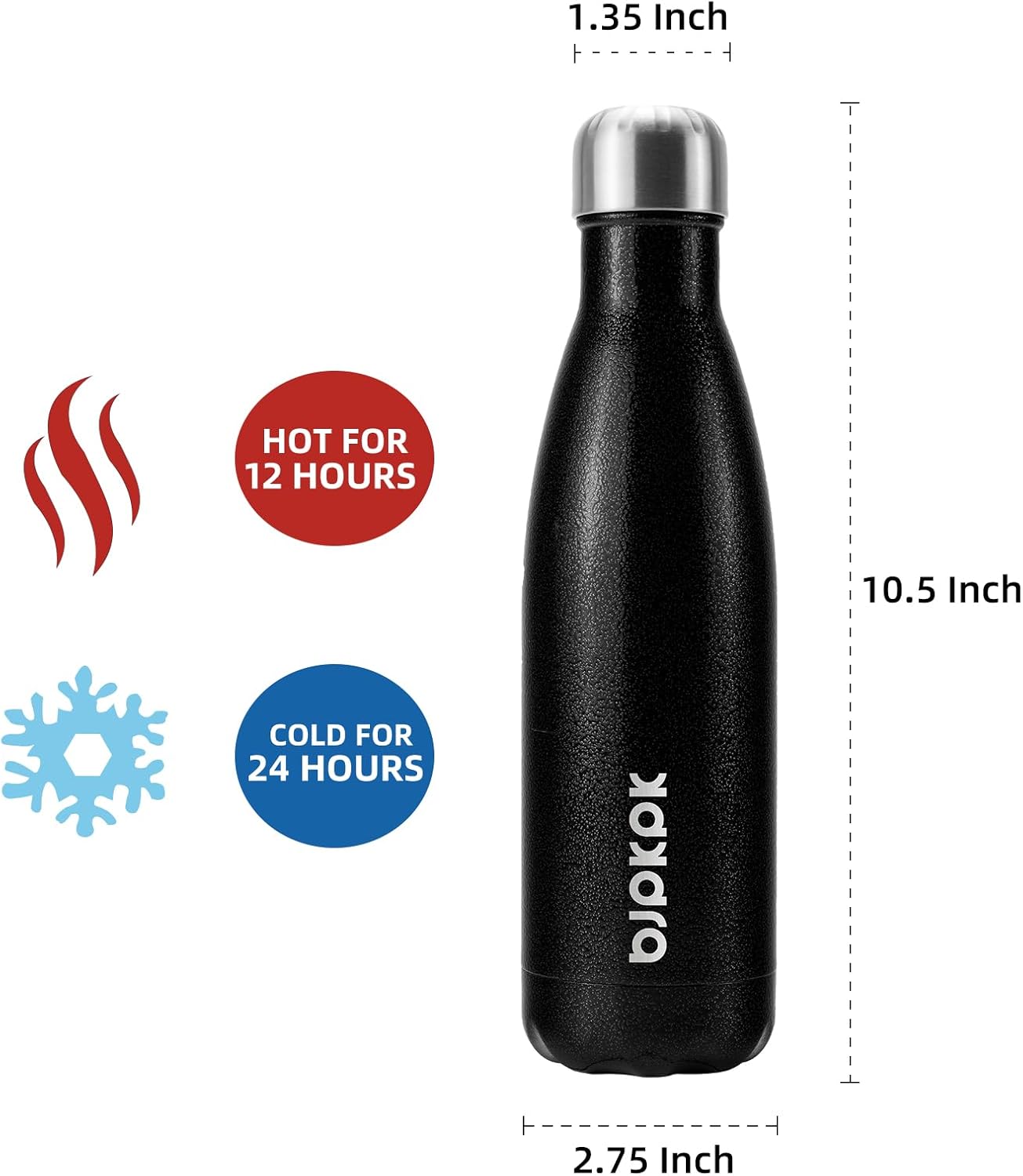 BJPKPK Insulated Water Bottle 12oz Small Stainless Steel Water Bottles Reusable Metal Thermal Keep Cold and Hot,Dreamy Purple - Colors A