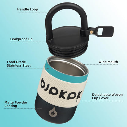 BJPKPK 13oz Insulated Stainless Steel Loop Tumbler With Lid And Handle Travel Coffee Mug Thermal Cup,Latte