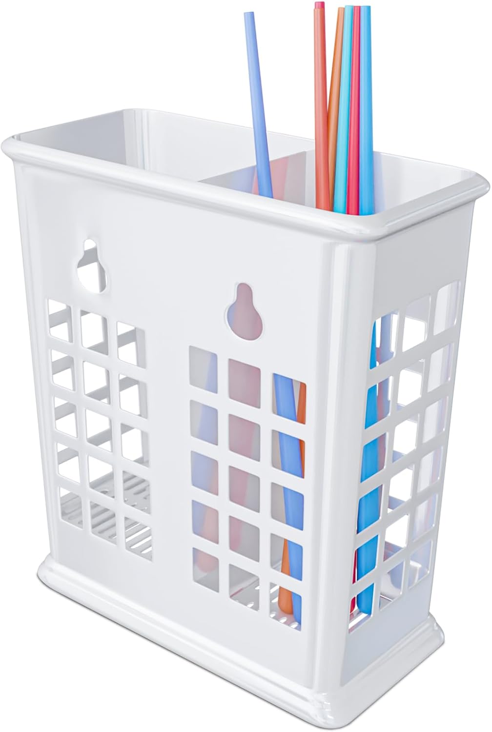 NATIKON Dishwasher Basket for Straw and Chopsticks Great for Drying, Washing and Storing also can be used as Stand for Forks, Knifes, Spoons and More Other Cutlery Utensils