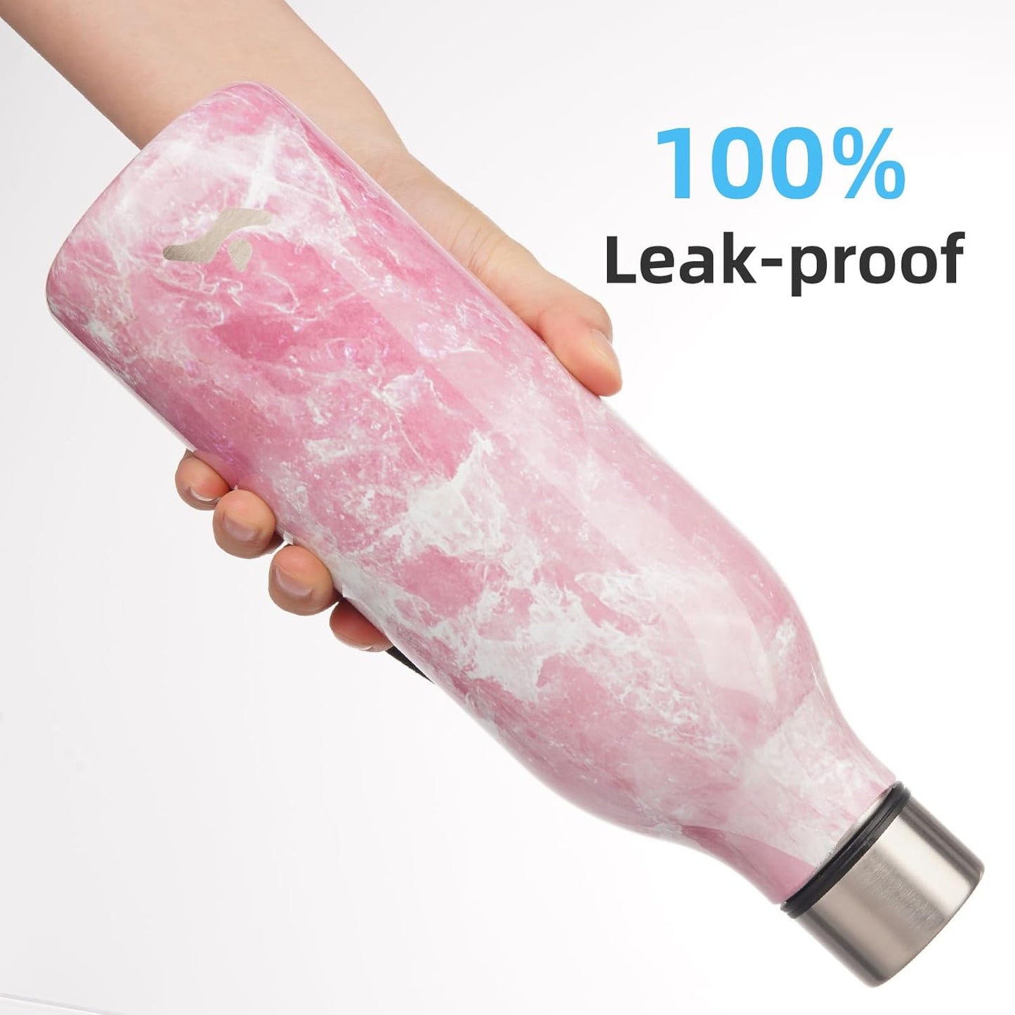 Konokyo Insulated Water Bottle with Strap,18 oz Double Wall Stainless Steel Vacuum Bottles Metal Water Flask,Macaron Green - Colors A