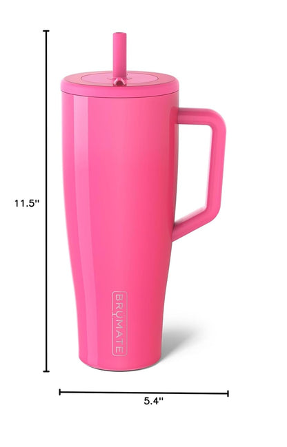 BrüMate Era 40 oz Tumbler with Handle & Straw | 100% Leakproof Insulated Water Bottle Tumbler with Lid & Flexible SoftSip Straw | Made of Stainless Steel | Cup Holder Friendly | 40oz (Nightfall Blue)