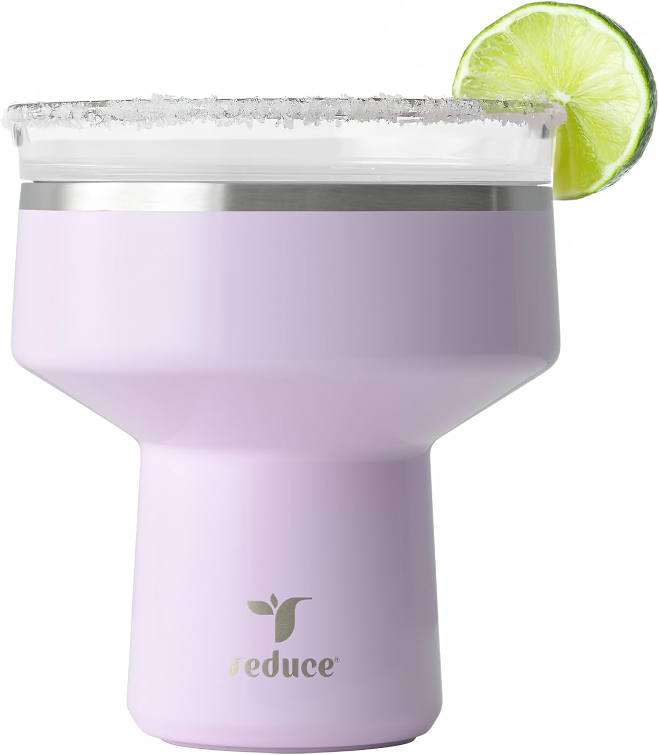 REDUCE Saltini 16 oz Cocktail Tumbler - Insulated Margarita Tumbler with Lid - Keeps Drinks Cold for 10 Hours - 360 Sippable Martini Glass Alternative - Shatterproof, Perfect for Parties - Cloud Blue