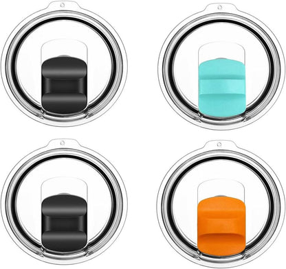 30 oz Tumbler Lids for Yeti, 2 Pcs Replacement Magnetic Spill-Resistant Lids for Yeti 30 oz, 32 oz Tumbler, 14 oz Mug and 35oz Straw Mug with Magnetic Slider Switch, BPA Free