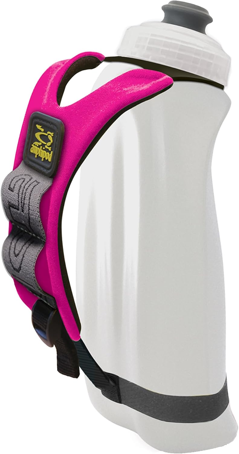 Amphipod Hydraform Ergo Minimalist Handheld Water Bottle, BPA-Free Hydration Pack for Ultra-Running, Marathons & Walking - Charcoal/Clear (16 oz.)