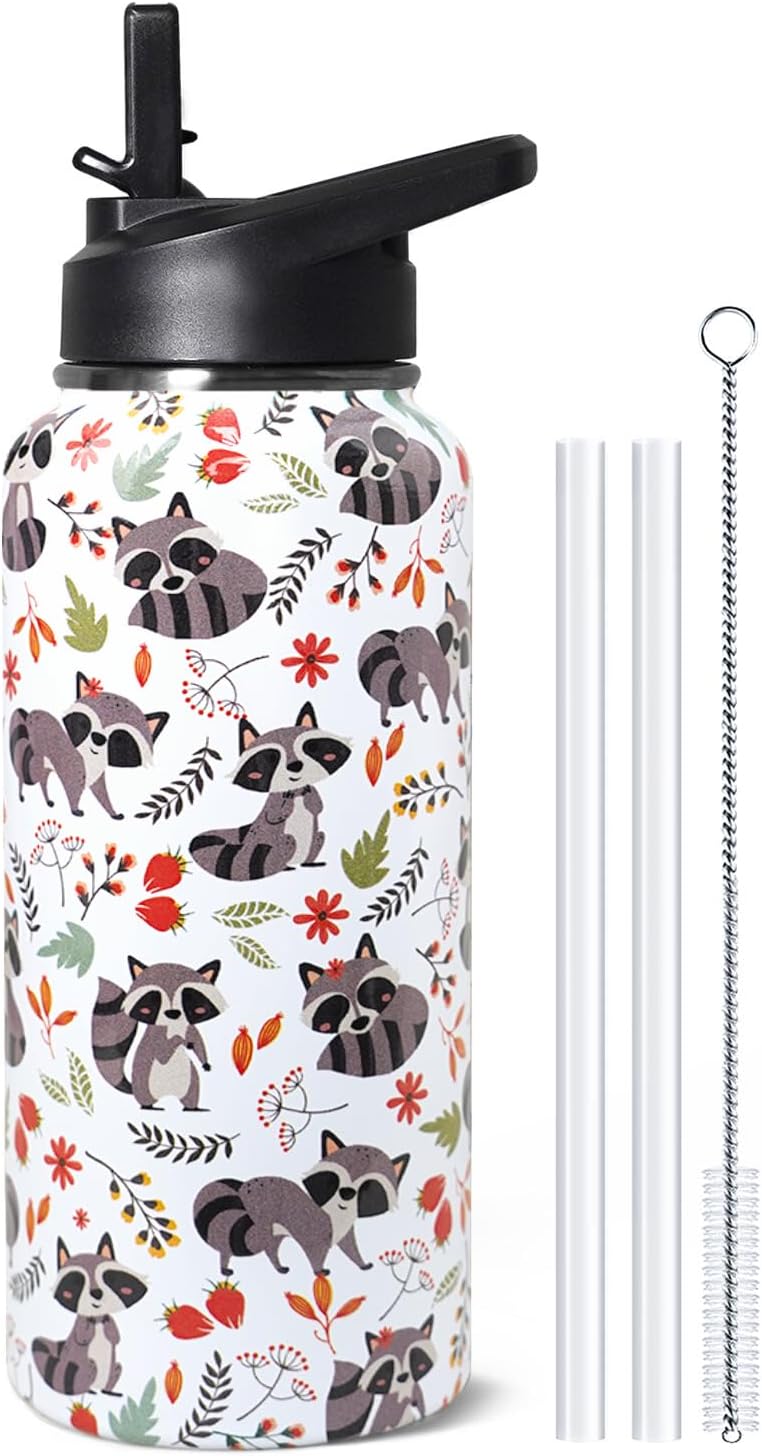 32 oz Pickleball Insulated Water Bottle with Straw - Pickleball Gym Hiking Sports Coffee Mug | Perfect Pickleball Gifts for Women, Pickleball Decor Accessories