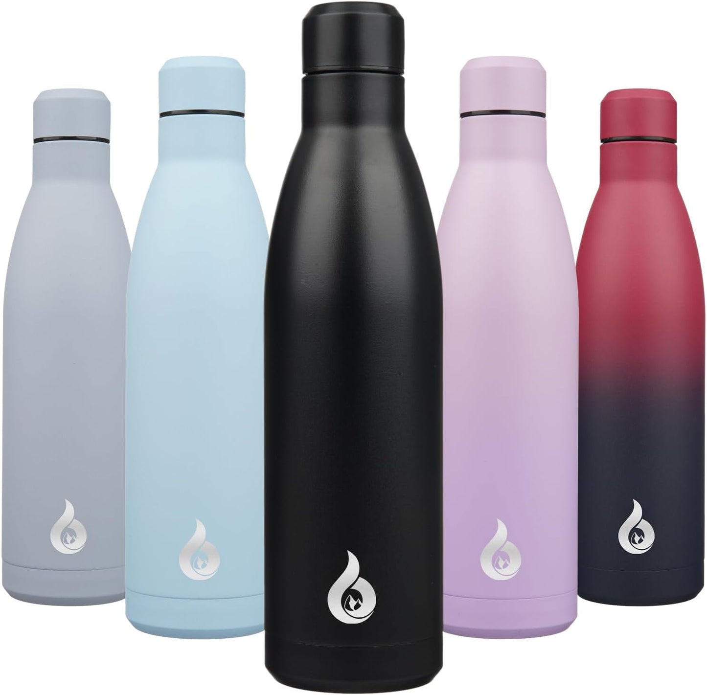 BJPKPK Insulated Water Bottle 12oz Small Stainless Steel Water Bottles Reusable Metal Thermal Keep Cold and Hot,Dreamy Purple - Colors A