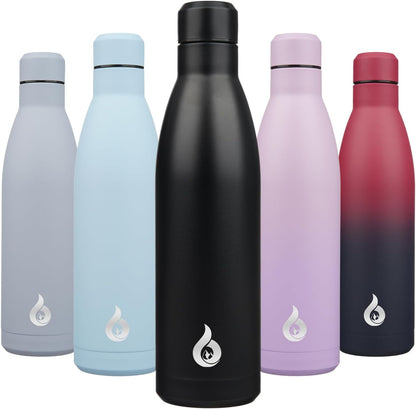 BJPKPK Insulated Water Bottle 12oz Small Stainless Steel Water Bottles Reusable Metal Thermal Keep Cold and Hot,Dreamy Purple - Colors A
