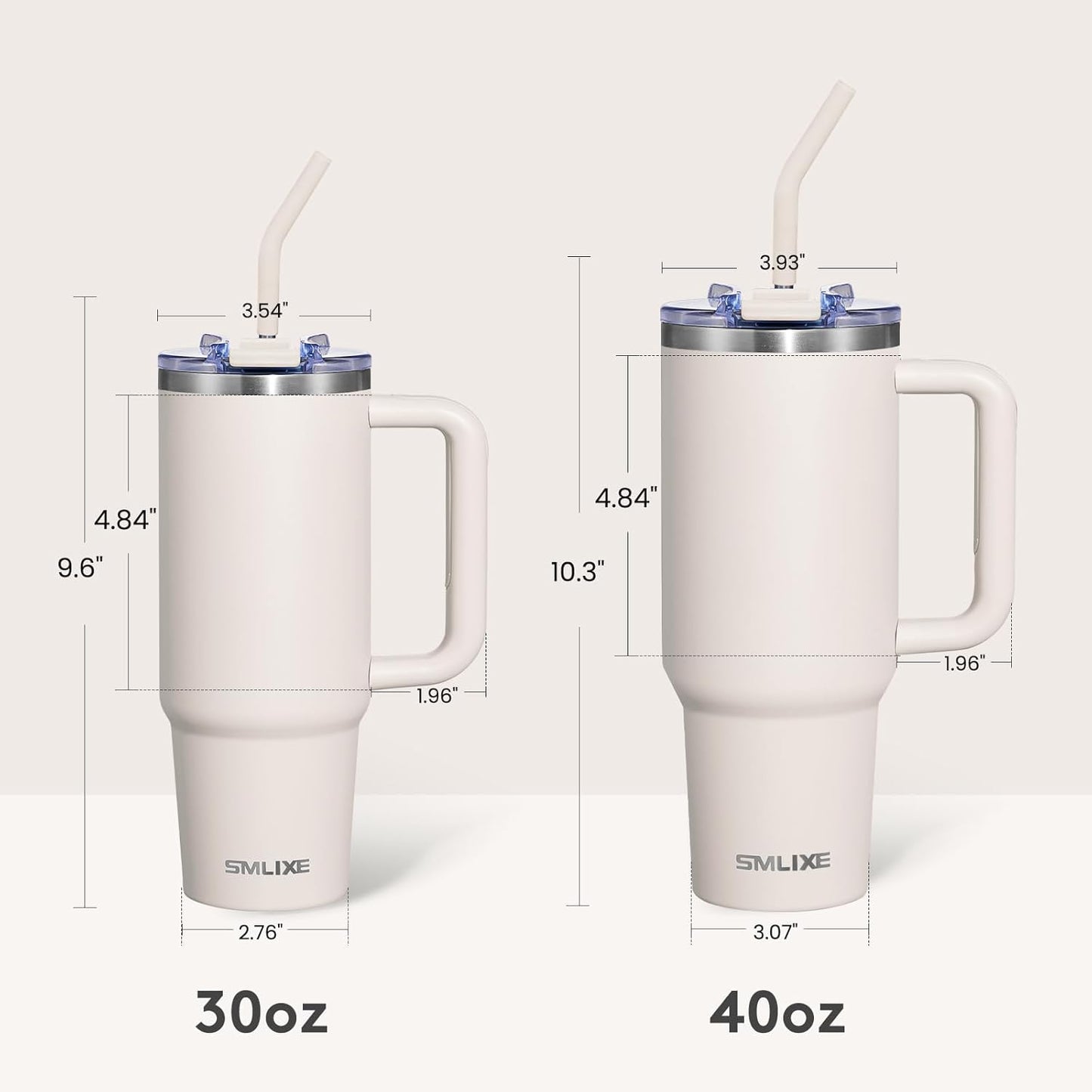 40 oz Tumbler with Handle and Straw Lid,Insulated Reusable Stainless Steel Water Bottle Travel Mug，Cupholder Friendly Double Wall Vacuum Sealed Cup (Black)