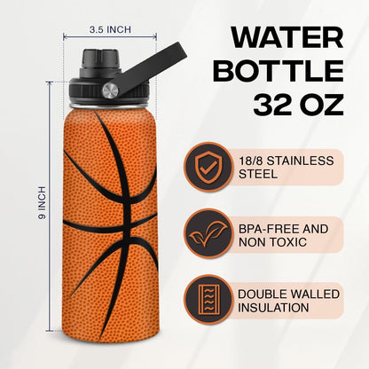 SANDJEST Gym Insulated Engraved Stainless Steel Water Bottle 32oz, Vacuum Chug Lid Travel Tumbler For Men Friends Dad Gymer Trainer, Gym Mode on, Birthday Christmas Father's Day