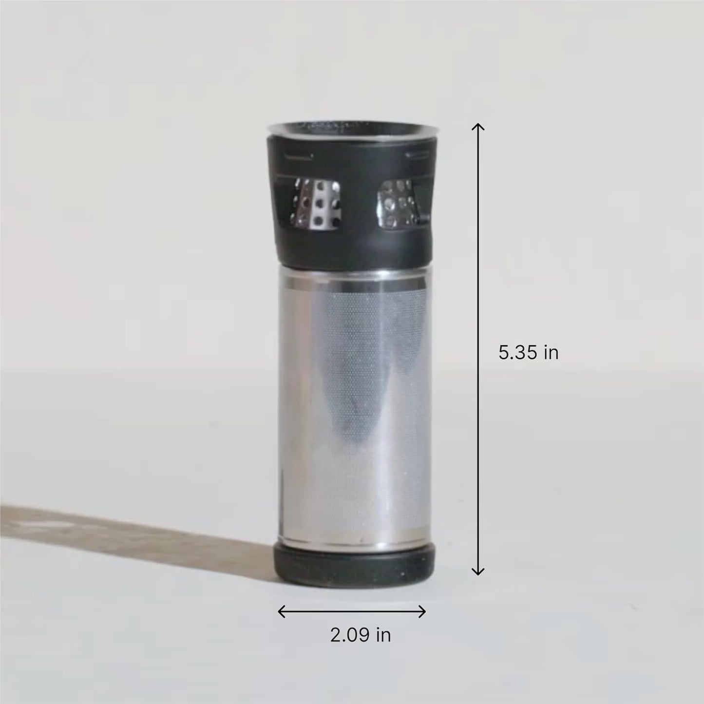 Fellow Carter Tea + Cold Brew Infuser & Carter Move 16 oz Tumbler Set - Steep Tea On-The-Go - Vacuum-Insulated Stainless Steel Travel Mug w/Snap-In Infuser For Steeping, Cold Brew, Stone Blue