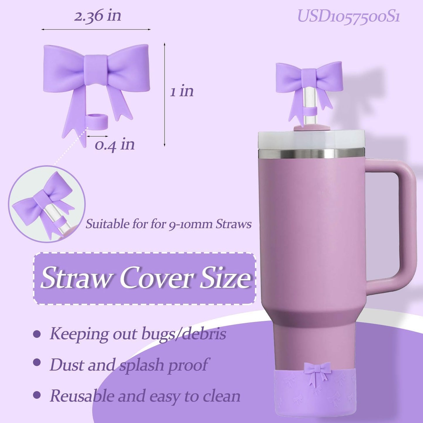 Bow Silicone Protective for Stanley Boot for 20/30/40Oz, 2 Pack for Stanley Cup Accessories Compatible 12-24Oz for Hydroflask Boot and More (Pink Set)