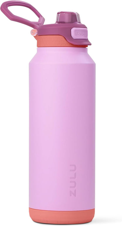 ZULU Powerfill Pro 32oz Stainless Steel Water Bottle with Quick Fill Lid, Triple Walled Vacuum Insulated Metal, Leak Proof Locking Lid, Sip and Chug, Reusable BPA Free, High Tide