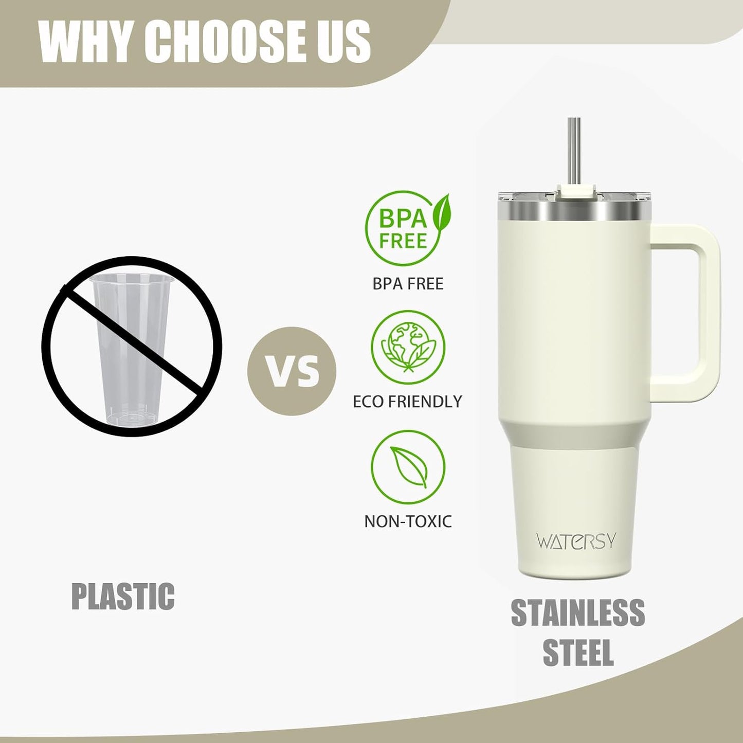 40 oz Tumbler with Handle,Tumbler with Lid and Straw,Double Wall Insulated Cup Stainless Steel Travel Mug(Cold for 34 Hours),Water Bottle for Iced Tea,Coffee,Cold Beverages(Purple)