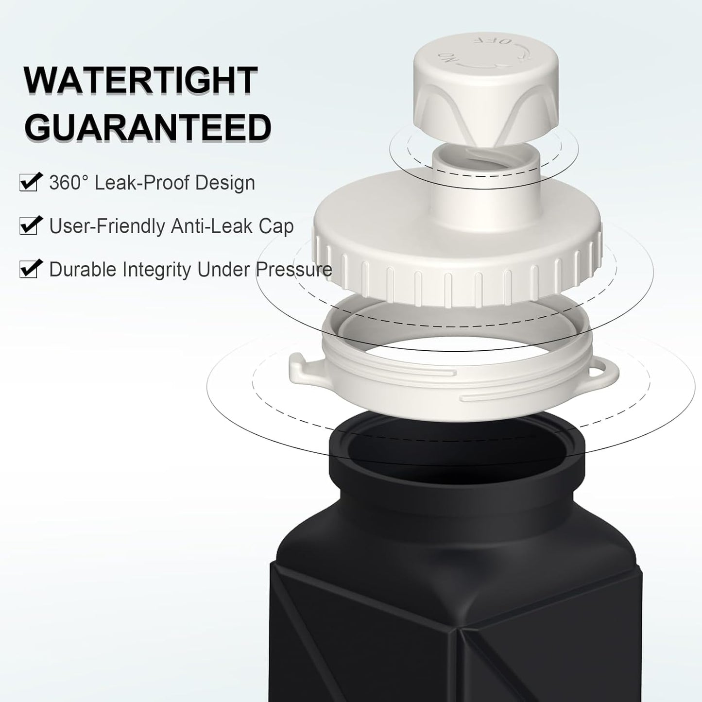 BEAUTAIL Collapsible Water Bottles 20.6oz, Silicone Foldable Portable Travel Water Bottle, Lightweight Reusable Leakproof for Traveling Camping Hiking Cycling Yoga Sports Outdoor