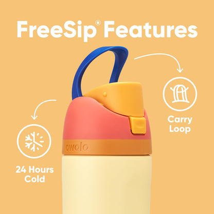 Owala FreeSip Insulated Stainless Steel Water Bottle with Straw, BPA-Free Sports Water Bottle, Great for Travel, 32 Oz, Denim
