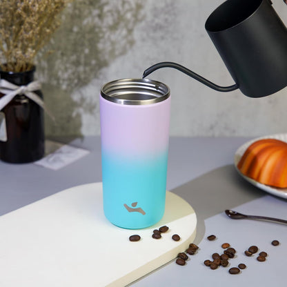 Konokyo Tumbler with Lid, 16 oz Travel Coffee Mug Double Wall Vacuum Stainless Steel Thermal Metal Cup Insulated Water Bottle,Navy Blue