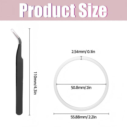 8 Pcs Replacement Gasket for Hydro Flask Wide Mouth Flip Lid Cap, for Hydro Gaskets Seals, Silicone Gasket O Ring for Water Bottle Lid, Rubber Seal Stoppers for Hydroflask Gasket Seal Rings+Tweezer