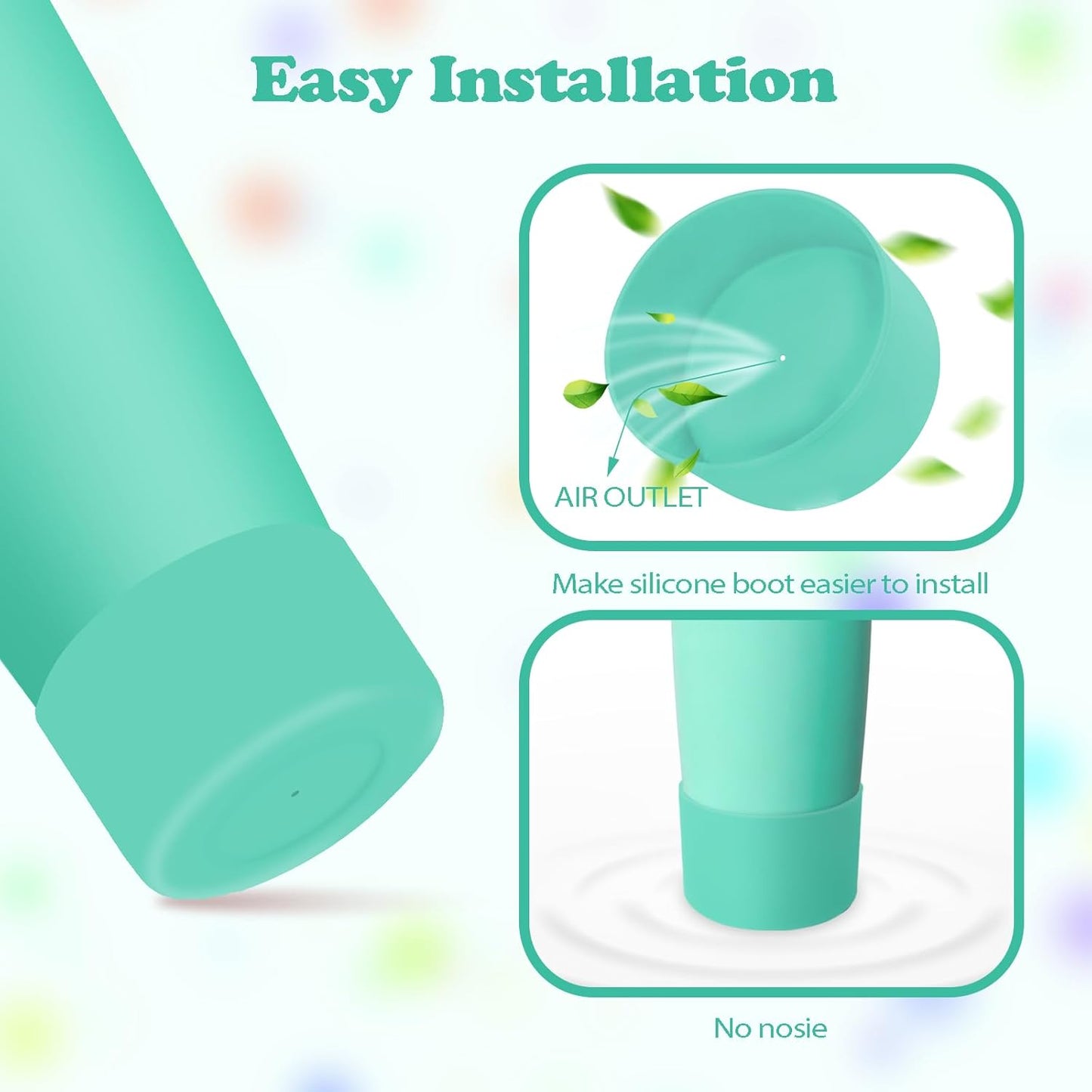2PCS Silicone Boots for Owala 30oz & 40oz FreeSip Sway Bottles & Tumblers – Non-Slip, Scratch-Resistant, Stability Enhancer for Owala Accessories (Eucalyptus Green) - Colors A