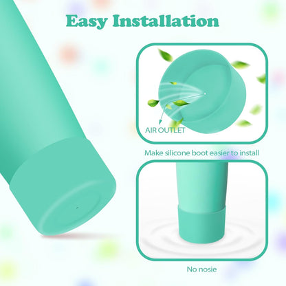 2PCS Silicone Boots for Owala 30oz & 40oz FreeSip Sway Bottles & Tumblers – Non-Slip, Scratch-Resistant, Stability Enhancer for Owala Accessories (Eucalyptus Green) - Colors A