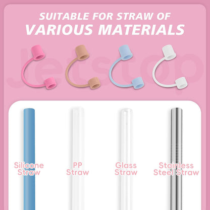 Jetstop Straw Cover Cap for Hydro flask tumblers - Dust Proof 10mm Silicone Stoppers compatible with Hydroflask Press-in Straw Lid