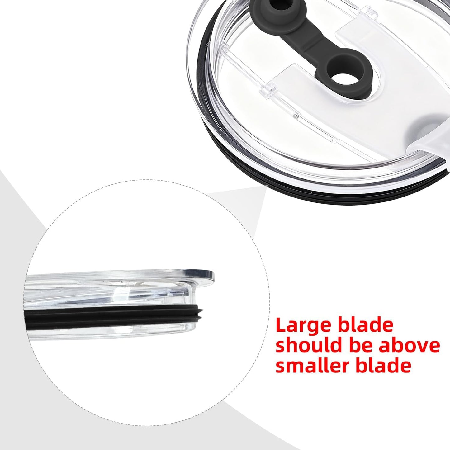 5 Pcs Black Replacement Lid Seal Gaskets,Rubber Seal Replacement Gasket for Lid forStainless Steel Insulated Tumbler Mugs (30oz)