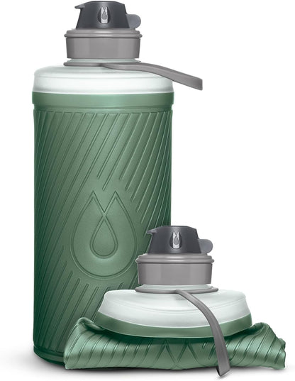 HydraPak Flux - Collapsible Backpacking Water Bottle (750ml, 1L, 1.5L) - BPA Free, Ultra Light, Spill-Proof Twist Cap