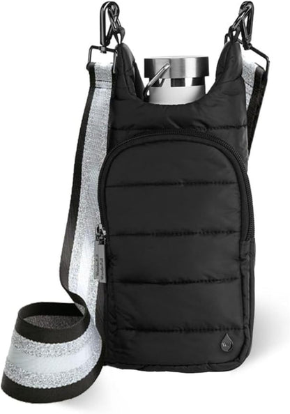 WanderFull Original HydroBag Fits Up to 32 oz Water Bottle Holder with Strap – Hands-Free Crossbody Water Bottle Carrier Bag with Phone Pocket - Colors B