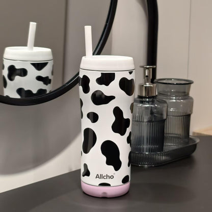 Allcho Insulated Water Bottle for Women, 18oz Stainless Steel Leak Proof Tumbler with 2 Lids, BPA-Free Tritan Chug & Straw Lid, Double Wall Vacuum Flask