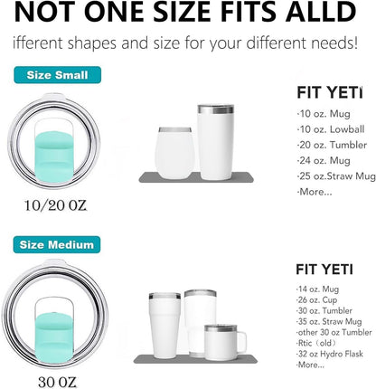 Replacement Magnetic Lid Slider,Compatible with YETI Lid 10oz, 14oz, 16oz, 20oz, 26oz, 30oz,Magnetic Spill Proof Tumbler Cover(4 Packs)
