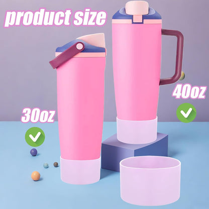 Mity rain 2PCS Protective Silicone Boots for Owala 30oz & 40oz FreeSip Sway Bottles & Tumblers - Accessories for owala, Enhances Stability & Prevents Scratches(Black Cherry)