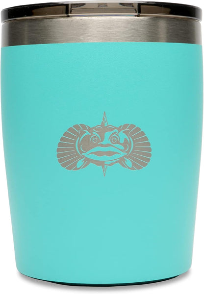 Toadfish Non-tipping 10oz Double Wall Insulated Stainless Steel Rocks Tumbler w/ East Slide Lid - Graphite
