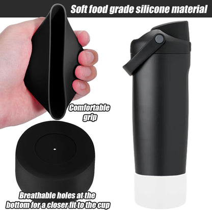 Mity rain 2PCS Protective Silicone Boots for Owala 30oz & 40oz FreeSip Sway Bottles & Tumblers - Accessories for owala, Enhances Stability & Prevents Scratches(Black Cherry)