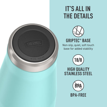 THERMOS ICON SERIES, Stainless Steel Tumbler with Slide Lock, 18 Ounce, Mystic Navy