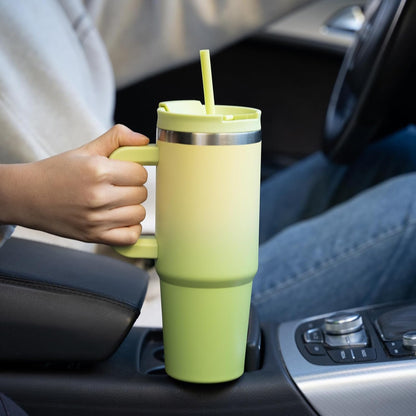 BJPKPK 30oz Stainless Steel Insulated Tumbler With Handle And Lid Straw Travel Coffee Mug Thermal Cup,Black