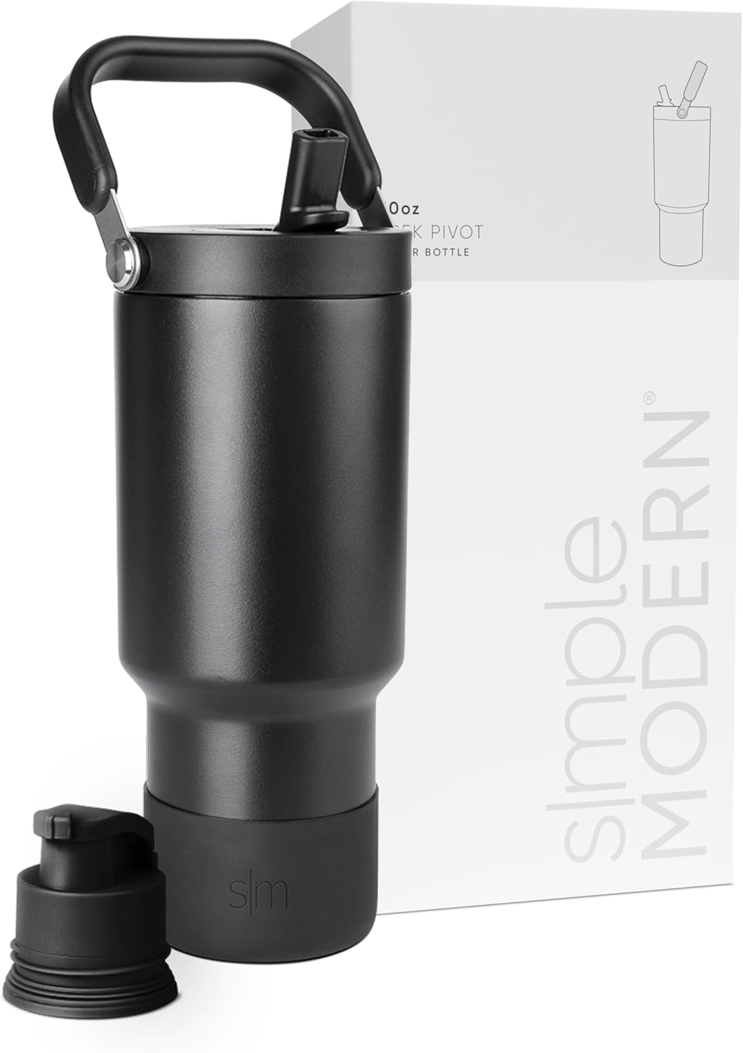 Simple Modern Trek Pivot | 40oz Flip Straw Tumbler with Handle | Water Bottle & Boot | Interchangeable Straw & Chug Lids | Insulated Stainless Steel Jug | Gym Sports Outdoors | Forest - Colors A