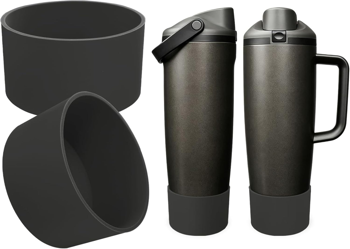 2PCS Silicone Boots for Owala 30oz & 40oz FreeSip Sway Bottles & Tumblers – Non-Slip, Scratch-Resistant, Stability Enhancer for Owala Accessories (Eucalyptus Green) - Colors B