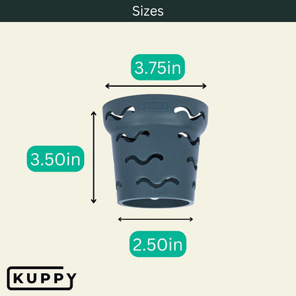 Kuppy Silicone Water Bottle Drying Rack - Fast-Dry Bottle Dryer for 20-64oz Cups - Reusable Food Storage Bag Drying Rack - Compatible with Stanley, Owala, Stasher (Gray, 4-Pack)