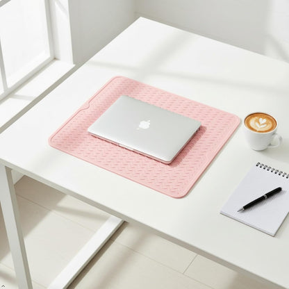 Silicone Drying Mat 16 × 12 – Gray Non-Slip Sink Mat for Kitchen Counter, Heat-Resistant Food-Grade Dish Pad, Easy-Clean Multipurpose Drawer Liner (Gray, 16'' x 12'')