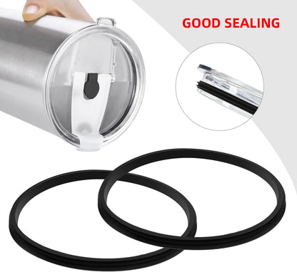 5 Pcs Black Replacement Lid Seal Gaskets,Rubber Seal Replacement Gasket for Lid forStainless Steel Insulated Tumbler Mugs (30oz)