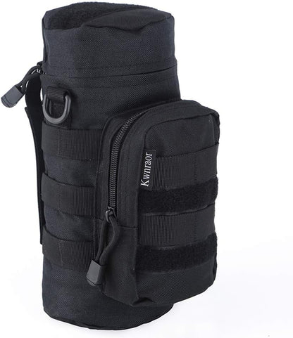 Molle Water Bottle Holder, Tactical Water Bottle Pouches for Backpack with D-Ring Hook