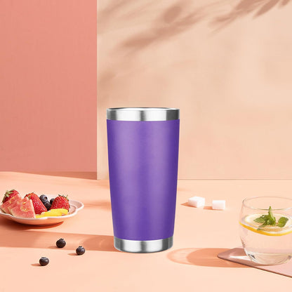 20oz Tumbler with Lid Stainless Steel Insulated Tumblers Travel Coffee Tumbler Bulk Double Wall Vacuum Insulated Water Cup Gifts for Christmas Women Men Her Him Home Office(Navy Blue, 1pack)