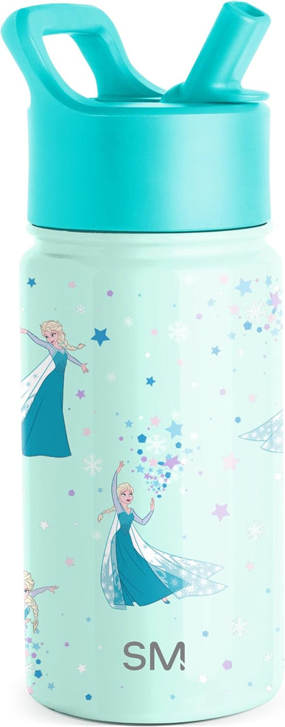 Simple Modern Disney Minnie Mouse Kids Water Bottle with Straw Lid | 14oz Insulated Stainless Steel Kids Tumbler & Spill Proof Toddler Cup for School, Girls, Boys | Summit | Minnie Mouse Fun - Colors B