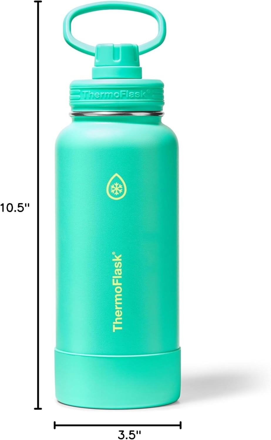 ThermoFlask Insulated Water Bottle with Spout Lid (24 oz, Lemonade Stand) - Leakproof, Stainless Steel Water Bottle for Cold & Hot Drinks, Travel & Daily Hydration