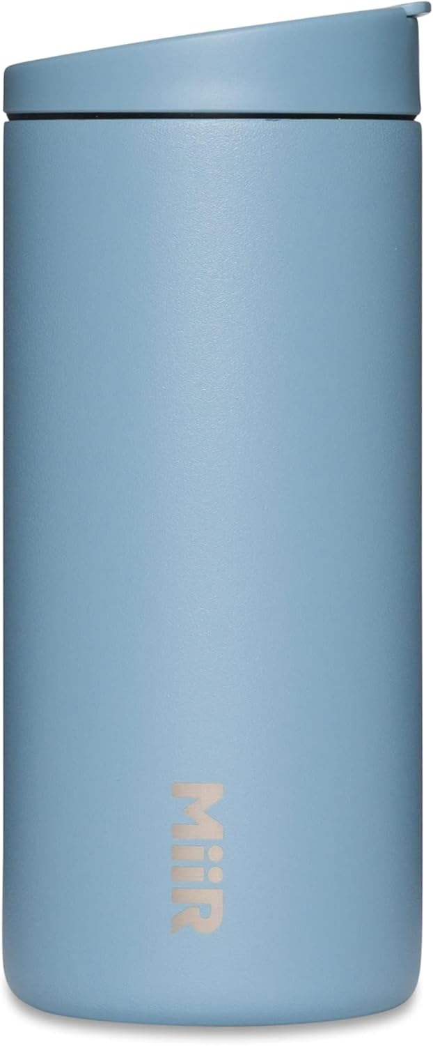 MiiR Flip Traveler 16oz - Double-Wall Vacuum Insulated with Flip Lid, BPA-Free Stainless Steel Construction, Insulated Tumbler for Hot or Cold Drinks