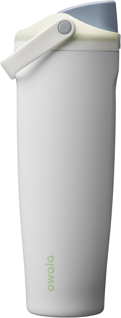 Owala FreeSip Sway Insulated Stainless Steel Water Bottle with Two-Way Spout, Built-In Straw and Bucket Handle, Made for Travel, School, and Sports, 30oz, BPA Free, Leak Proof, Daybreak