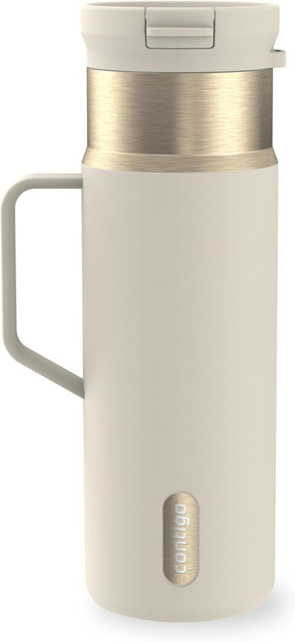 Contigo SnapSeal 30 oz Stainless Steel Vacuum-Insulated Tumbler with Handle & Reusable Straw, Leakproof AutoClose Lid, Cup Holder Friendly, BPA-Free & Lead-Free, Dishwasher Safe